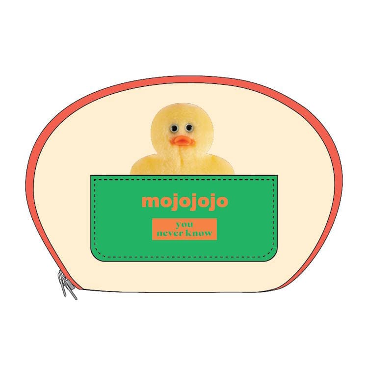 mojojojo ぬいぐるみバッジ付きポーチ youneverknow コスメポーチ 小物入れ ぬいぐるみ付 914596