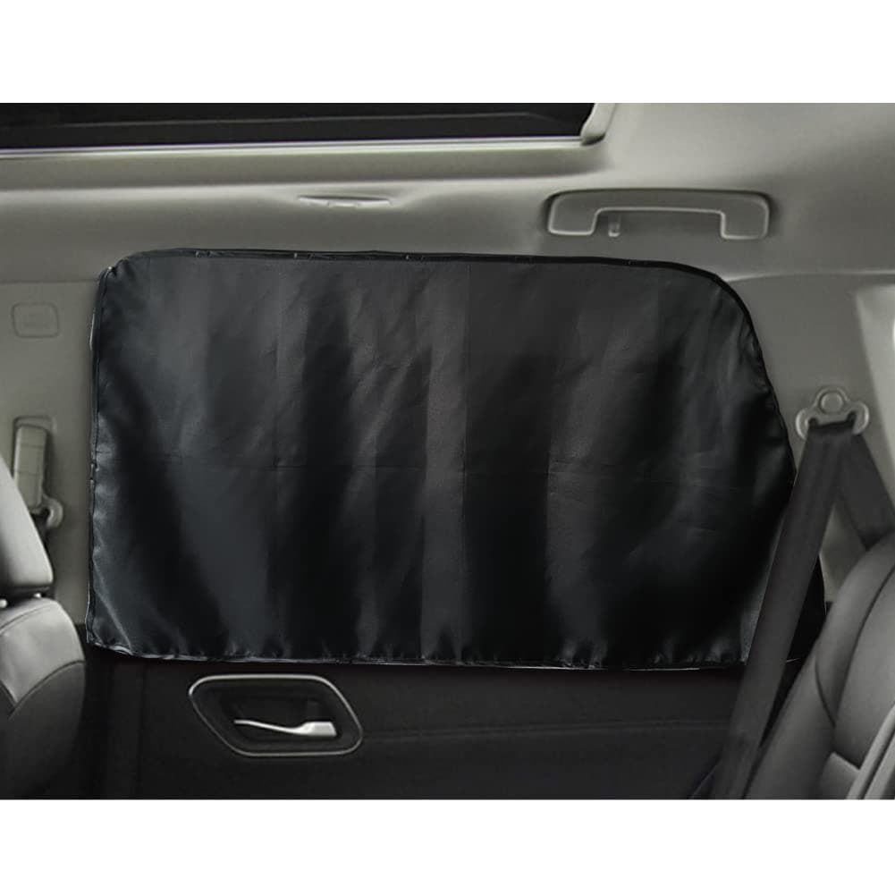 車用 カーテン 4枚セット 遮光 マグネット内蔵 UVカット プライバシー保護 車中泊 取り付け簡単 日除け 厚め 紫外線対策 カー用品 100cmx54cm ブラック