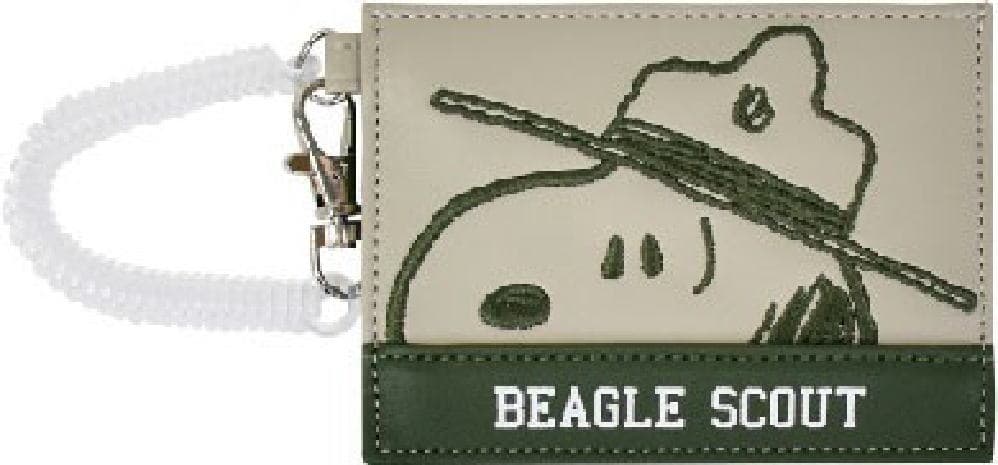 【送料無料】　　スヌーピー　SNOOPY　シングルパスケースフェイスアップ　ビーグルスカウト　刺繍　ピーナッツ　ウッドストック　カバー　ポーチ　定期入れ　カード入れ　収納　通勤　通学　雑貨　グッズ　かわいい