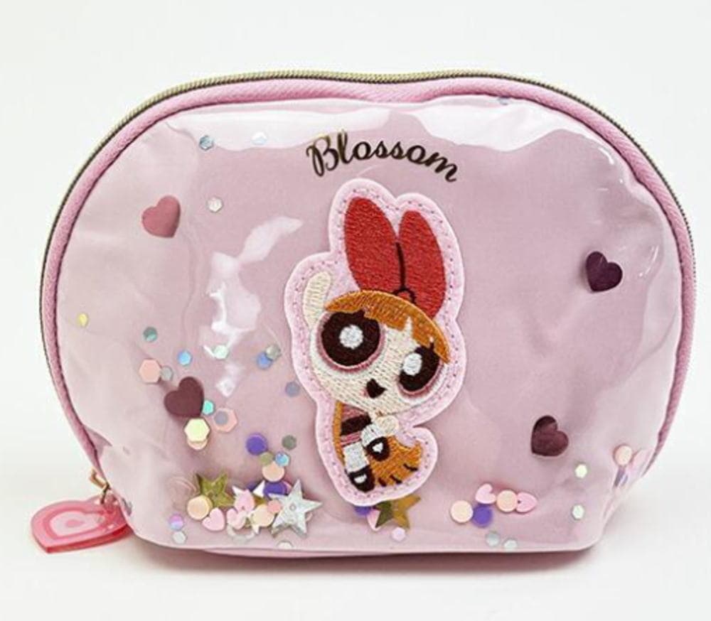 【送料無料】　パワーパフガールズ 　シャカシャカラウンドポーチブロッサム　パワパフ　アニメ　アメキャラ　ケース　小物入れ　収納　メイク　化粧　コスメ　雑貨　グッズ　かわいい