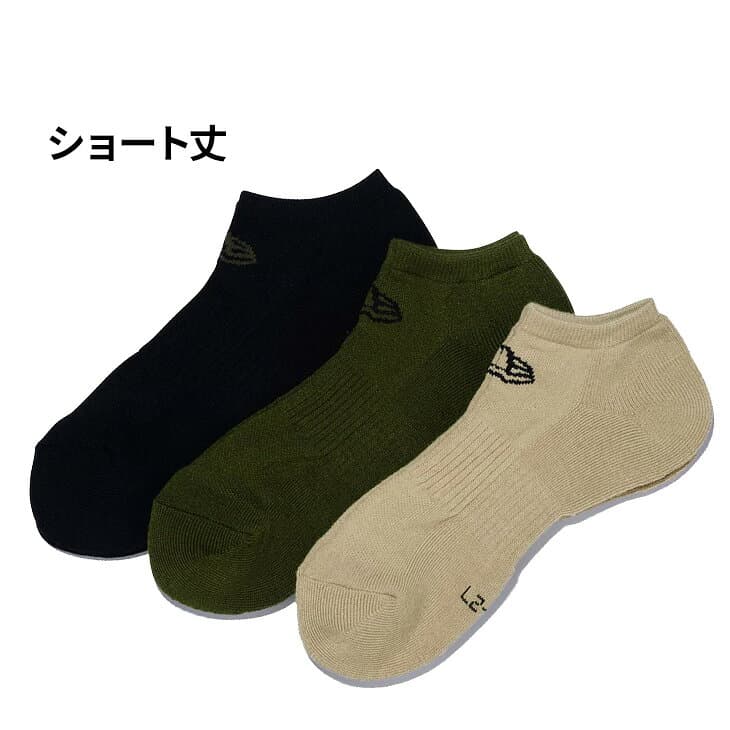 ニューエラ 靴下 3足組 メンズ レディース ジュニア 21-29cm NEW ERA ショートソックス アンクルソックス 3ペア ブラック｜オリーブ｜カーキ ショート丈 アンクル丈 くつ下 くつした ユニセックス 大人 子ども ブランド アパレル にゅーえら アクセサリー/14518169-89 thumbnail 2
