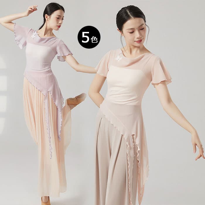 ダンス衣装 トップス メッシュ 肌隠し おしゃれ グ ダンストップス レディース 大人 ダンス 衣装 レッスン着 ストレッチ 動きやすい トップス 発表会 練習着 演出用 エレガント バレエ ダンスウェア 送料無料