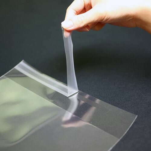 透明OPP袋 トレーディングカード用 テープ付 500枚 30ミクロン厚（標準） 70x100+30mm トレカ用 国産 送料無料 thumbnail 3
