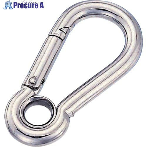 水本 Sフック ステンレス スナップフックA型(リング付) 線径6mm 長さ61mm A-090 1個 ■▼776-5011【代引決済不可】【送料都度見積】