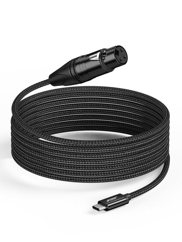 USB C マイクケーブル,Type-c to XLR メス マイク録音ケーブル ナイロン編み 高耐久性 クリアな音質 幅広い互換性 マイク/スピーカー/コンソール/アンプ/その他のレコーディング機器などに適用, thumbnail 3