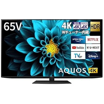 【中古】【39shop】シャープ★65V型 液晶 テレビ AQUOS 4T-C65DL1 4K チューナー内蔵 Android TV 2021年モデル ブラック(非常に良い)