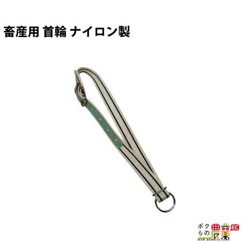 【1/25〜2/25開催！当選確率1/2★最大100%P還元！要エントリー】畜産用 首輪 ナイロン製 首回り102cm 32871 Bベルト式白 幅4cm・厚さ0.3cm 畜産 酪農 牧畜 産業動物 牛 豚 養豚 家畜 畜産用品