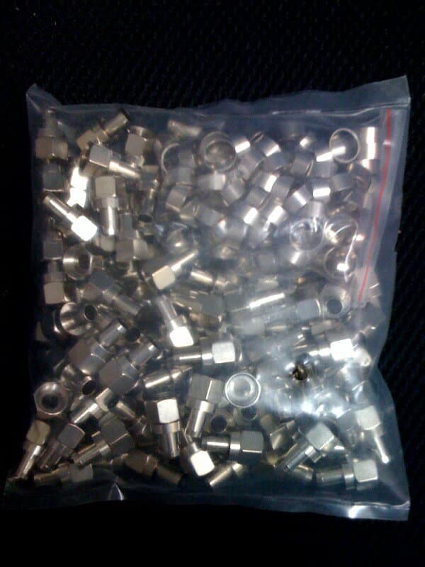 5C接栓F型コネクタ　100個（リング付）2.6G対応　【RCP】　05P27May16