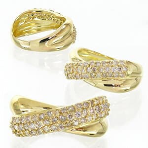 K18 パヴェ ダイヤモンド リング 18金 イエローゴールド ピンクゴールド ホワイトゴールド 18k ダイヤ 0.5カラット キスマーク 指輪 婚約指輪 刻印 品質保証書 女性 レディース ジュエリー アクセサリー 人気 おすすめ プレゼント ギフト 贈り物 送料無料 SSS thumbnail 2