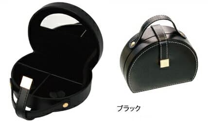 ラウンドタイプ ジュエリーボックス アクセサリー収納 ジュエリートランク ブラック