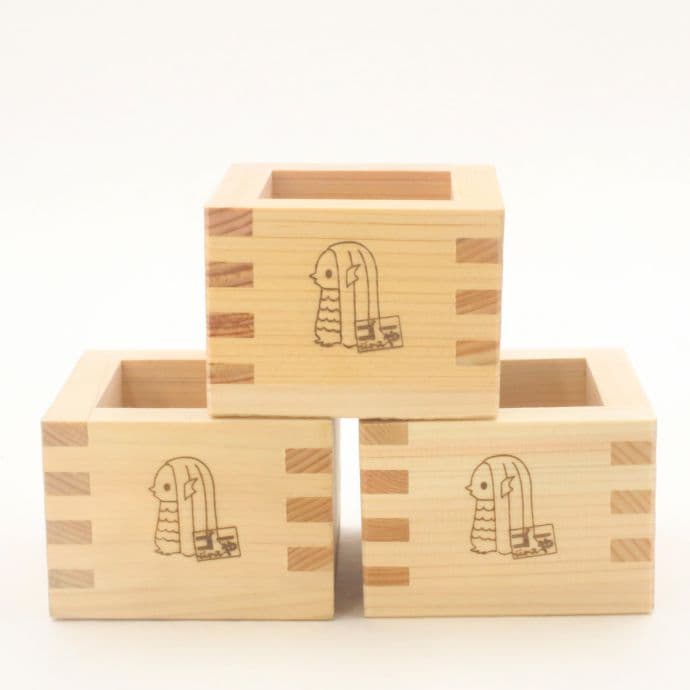 全品 送料無料 升 5勺 3個 アマビエ アマビエ様 木曽ヒノキ 疫病退散 くなどの神 塞ノ神神社 塞ノ神神社で祈願済み ギフト プレゼント masu-ama-05-3