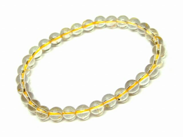 ≪g3-1514G≫5mm～6mm AAA タイチンルチルクォーツ 針水晶 ブレスレット 内径調整可能 ポーチ付き 送料無料 ブラジル産 天然石 パワーストーン