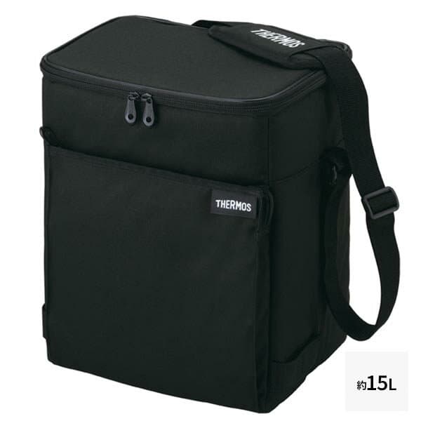 ソフトクーラー 容量15L サーモス 保冷バッグ クーラーバッグ クーラー 保冷力 ◆送料無料◆ オールブラック アウトドア用品 スポーツ 保冷クーラーバッグ バッグ お弁当箱 クーラー ギフト好評品 キッチン用品 家庭用品 日用雑貨 セール 激安 格安 【送料無料】【smtb-TK】
