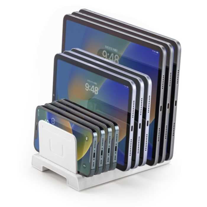 タブレット・スマートフォン用スタンド（10台収納タイプ） ≪サンワサプライ≫　PDA-STN20WN 【離島 発送不可】 thumbnail 2
