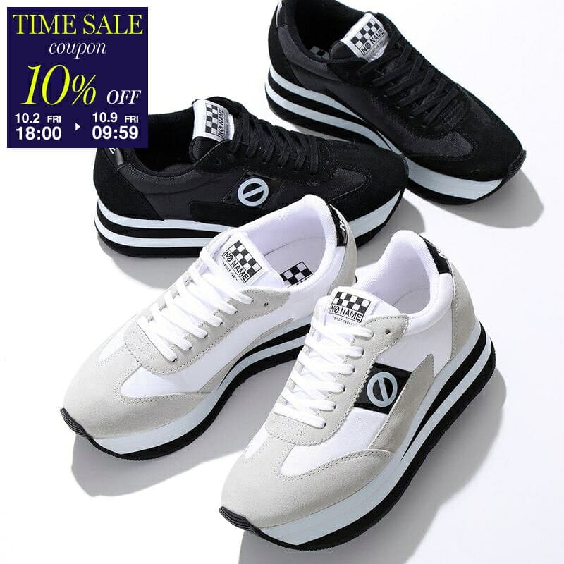 【10％OFFクーポン対象・10/2-18時～】NO NAME ノーネーム スニーカー FLEX M JOGGER フレックス ジョガー レディース ローカット 厚底 シューズ 靴【cp_ten】