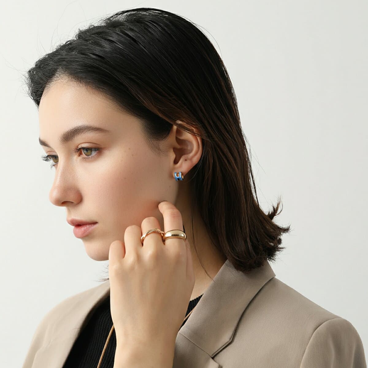 HERMES エルメス ピアス ポップアッシュ ミニ POP H MINI H608002F レディース スタッド メタル アクセサリー Hロゴ ゴールド金具 ピンクゴールド金具 カラー15色 thumbnail 2