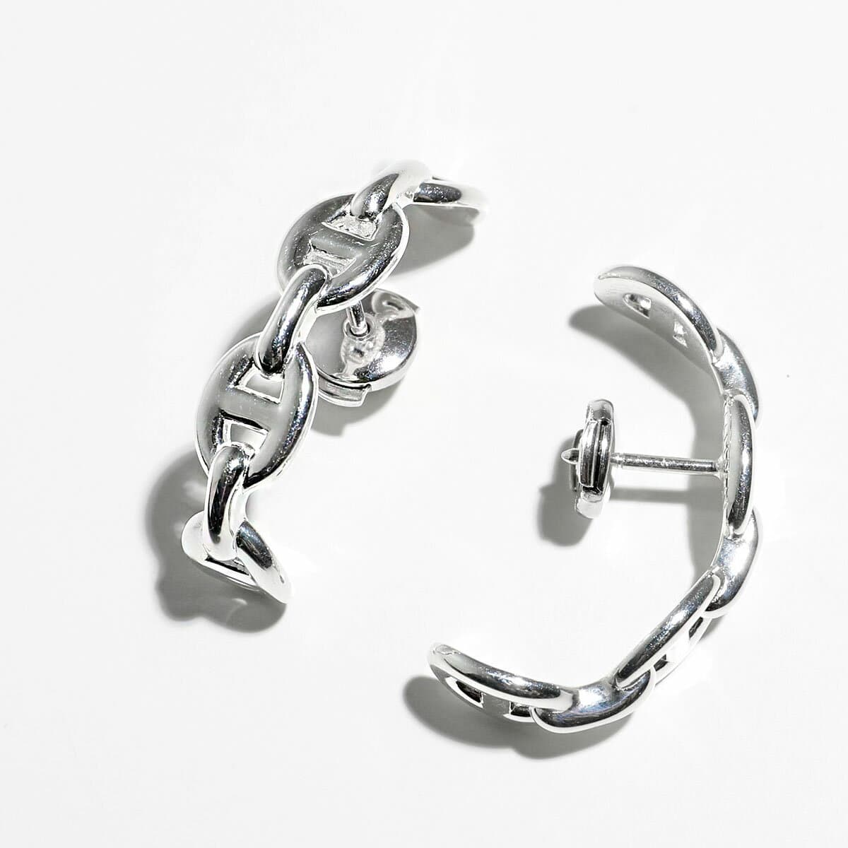 HERMES エルメス ピアス アンシェネ Enchainee Earrings Chaine dAncre シェーヌダンクル H122506B レディース スタッド ロゴ刻印 silver925 シルバー【dc_kikaku】