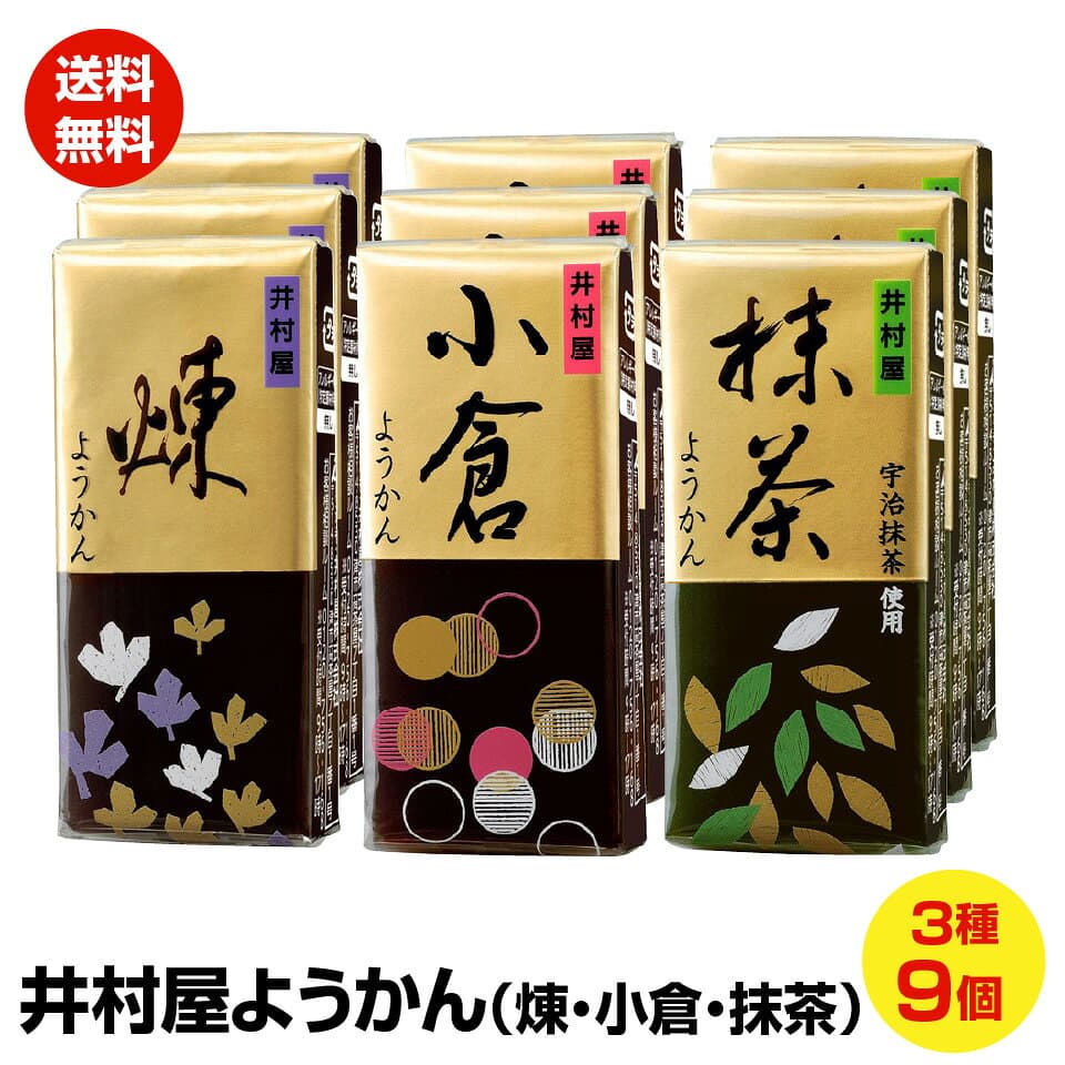 【 送料無料 】井村屋ようかん　3種類　セット　煉　抹茶　小倉　ポスト投函便　送料無料 1000円ぽっきり 商品あり thumbnail 2