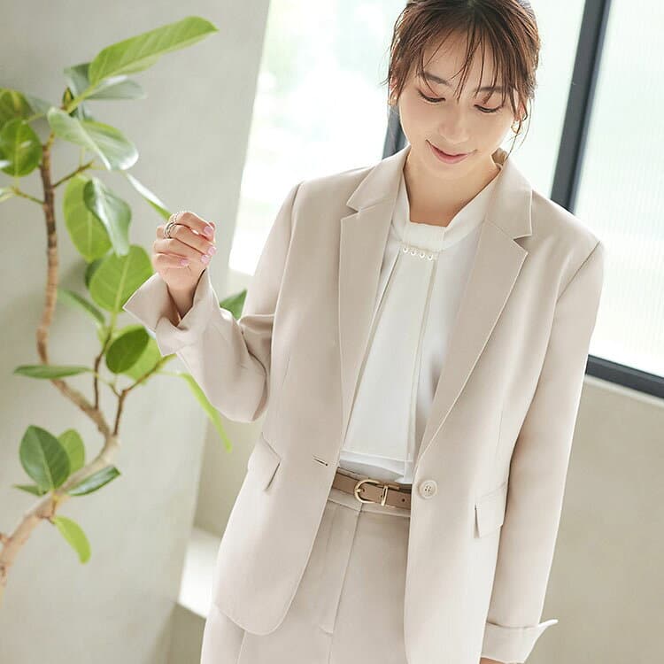 ◆クーポン利用で5980円◆【新色入荷】【洗える/UVカット/吸水速乾】レディース ビジネススーツ ジャケット テーパード ワイド パンツスーツ ミセス 大きいサイズ オフィス 仕事服 面接 営業 リクルート 通勤 ママスーツ 卒業式 入学式 卒園式 黒 紺 ストレッチ 即日発送 thumbnail 2