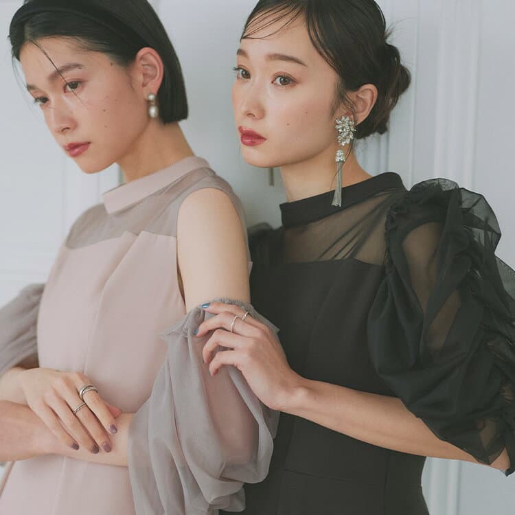 【30%OFFクーポン対象商品】【洗える】レディース パーティードレス ワンピース カジュアルオケージョン 結婚式 披露宴 二次会 パーティー ディナー ミセス 上品 きれいめ お呼ばれ 大きいサイズ 付け袖 ノースリーブ 半袖 オフショル 体型カバー ストレッチ 即日発送 ギフト thumbnail 2
