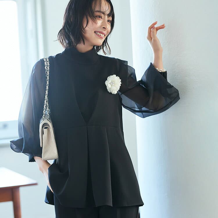 【20%OFFクーポン対象商品】【ストレッチ】レディース セットアップ ママスーツ パンツスーツ パンツドレス セレモニー フォーマルスーツ 七五三 卒業式 入学式 入園式 お宮参り 結婚式 お呼ばれ パーティー ミセス 50代 40代 30代 上品 きれいめ 母親 大きいサイズ 即日発送 thumbnail 3