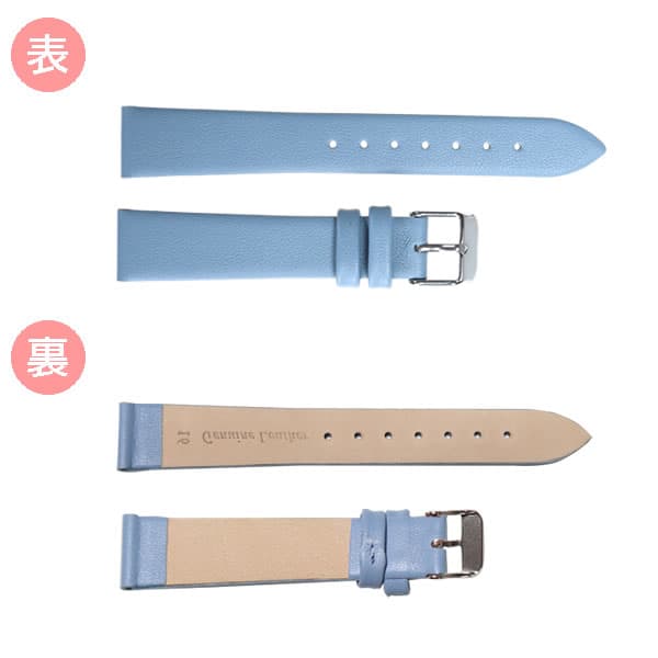 時計ベルト 本革 牛革 くすみカラー 無地 薄め バネ棒・交換工具付 時計バンド12mm 14mm 16mm 18mm 20mm メンズ レディース 腕時計ベルト パステルカラー thumbnail 2