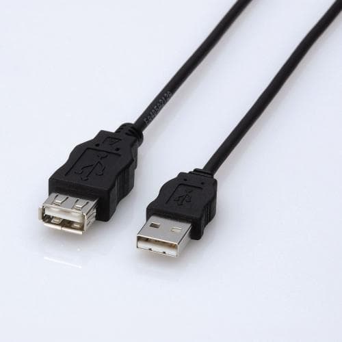 【5個セット】 USB延長ケーブル ECOEA15 USB2.0 1.5m ブラック エレコム ELECOM USBECOEA15 エコ配慮 パソコン周辺機器 キーボード マウス接続