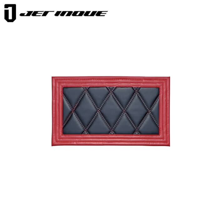 JETINOUE ジェットイノウエ 泥除け 「テント生地」 Wステッチ 横430×縦250(mm) ブラック/レッド