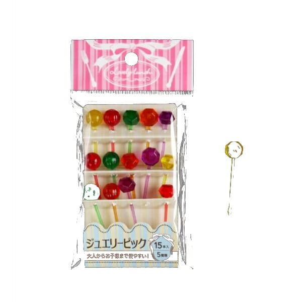 ピック お弁当用 ジュエリー型 15本入（5種類×3本） (100円ショップ 100円均一 100均一 100均)