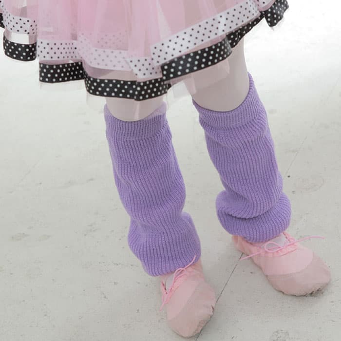 【お買い物マラソン ポイント2倍】バレエ レッグウォーマー ラベンダー 35cm 子供 キッズ 薄手 バレエ ダンス おすすめ バレエ 発表会 プレゼント お祝い バレエレッグウォーマー レッグカバー バレエ用品 人気