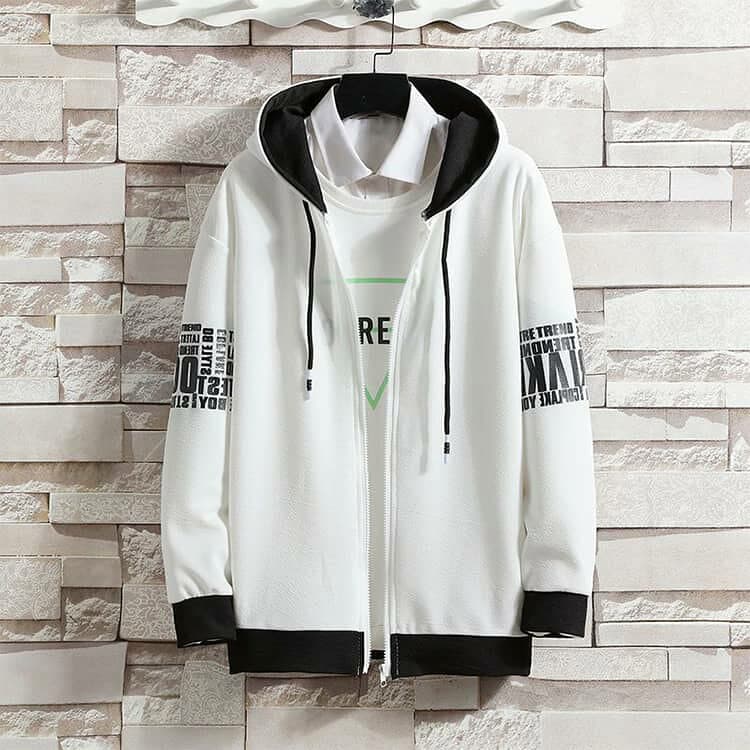 袖文字 秋服 春 パーカー ゆったり 軽い 切り替え ジップアップパーカー 薄手 秋 トップス 長袖パーカー 前開き カーディガン 長袖 羽織り メンズ アウター パーカー 大きいサイズ カップル服 男女兼用 カジュアル スポーツ 送料無料 thumbnail 3