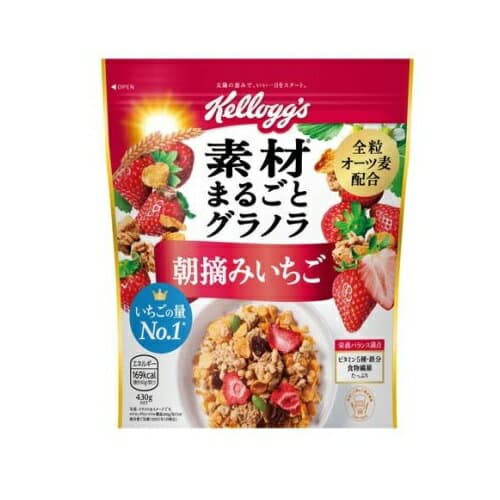 【5個セット】 ケロッグ 素材まるごとグラノラ 朝摘みいちご(430g)×5個セット【正規品】※軽減税率対象品