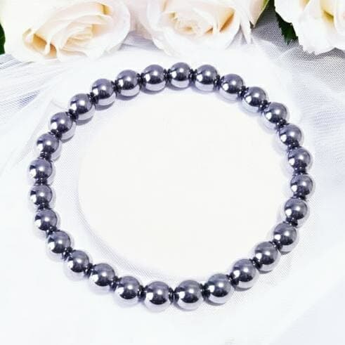 【お悩み解決 元気ちゃん】高級品質 テラヘルツ 健康 ブレスレット 6mm丸玉 【選べる長さ12-14-16cm 】健康寿命