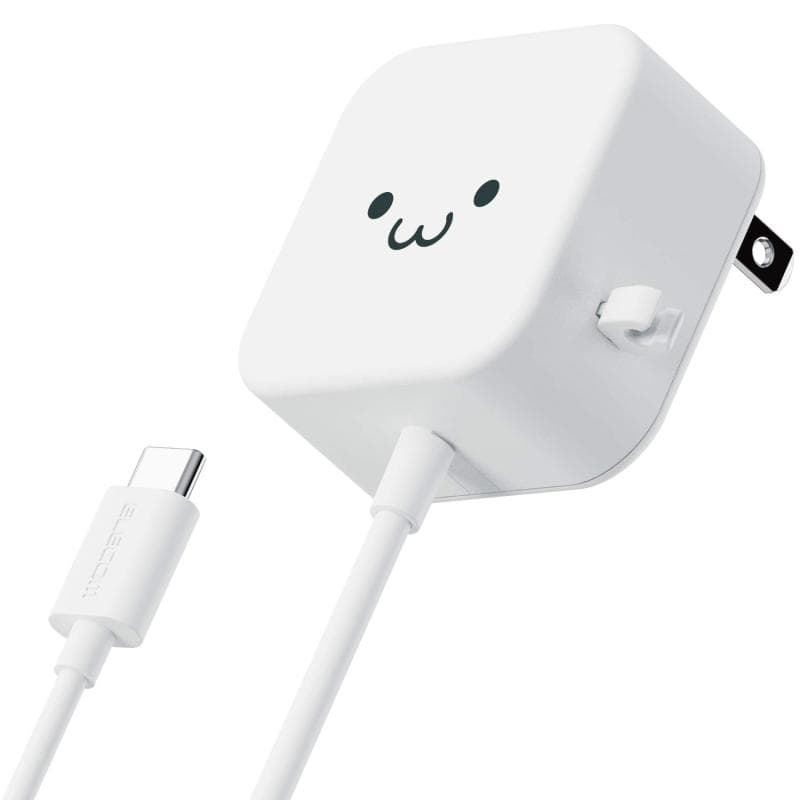 エレコム 充電器 12W Type-Cケーブル 1.5m 【 Android/タブレット 対応 】 ホワイトフェイス MPA-ACC20WF