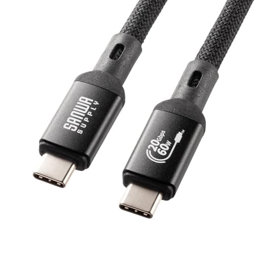 サンワサプライ USB20Gbps Type-Cケーブル PD60W・3m KU-20GCCP6030