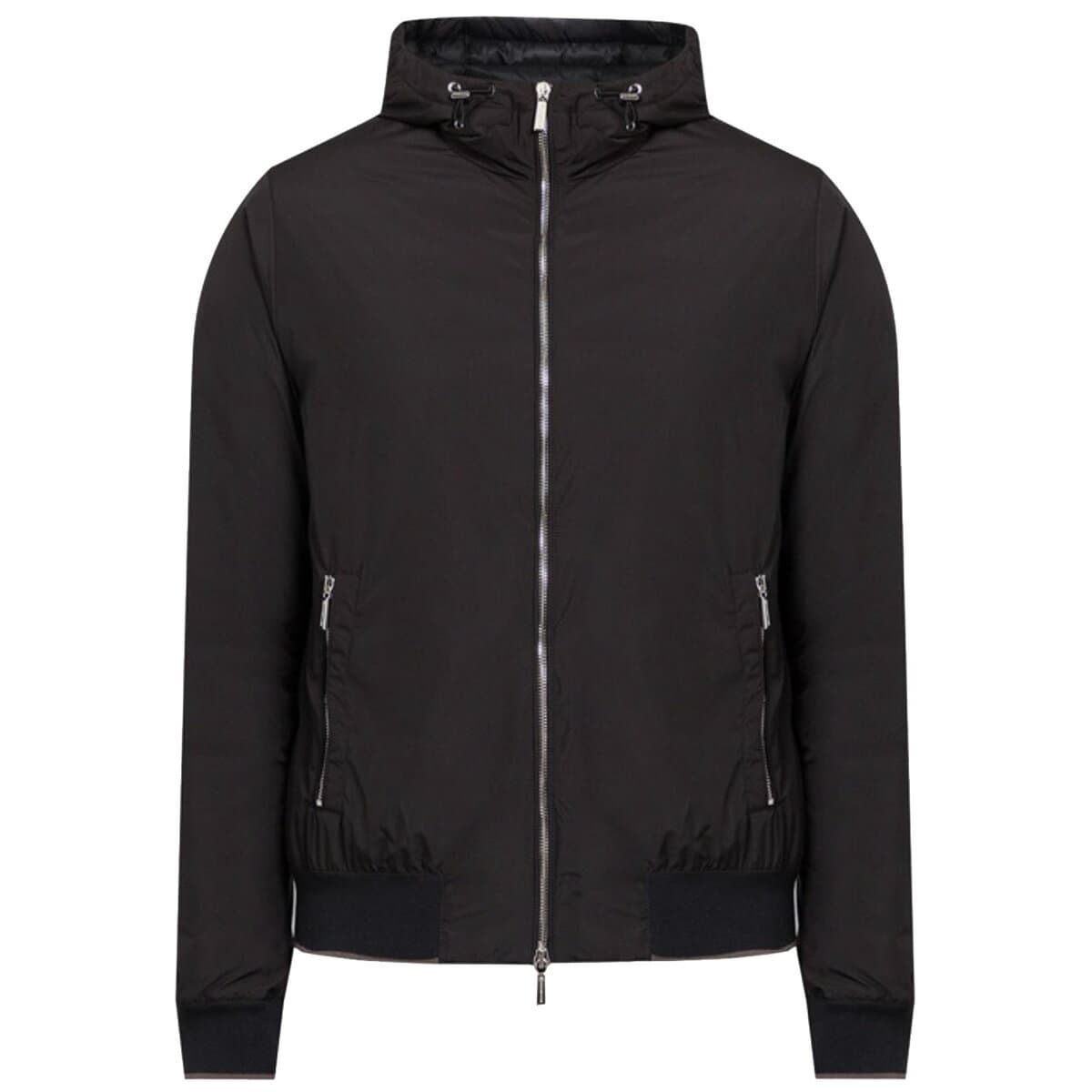 ★ ★ムーレー MOORER【ACQUA】 メンズ フーデッド ボンバージャケット ダウンブルゾン オニロ NERO (ブラック) ONIRO-STP【送料無料】 【コンビニ受取可】 【海外配送 可】 【国際配送】