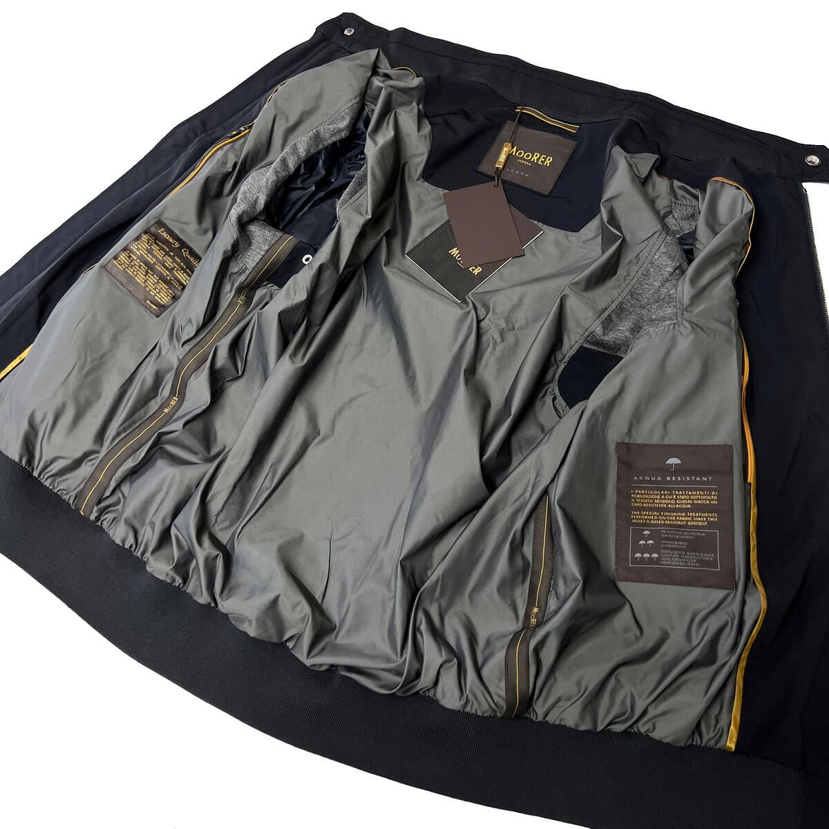 ★ ★ムーレー MOORERメンズ ボンバージャケット ライダース ブルゾン ナイロン 撥水二軸性ストレッチ アルベルティ DARK BLU (ダークネイビー) ALBERTI-KN U0402【送料無料】 【コンビニ受取可】 【海外配送 可】 【国際配送】 thumbnail 3