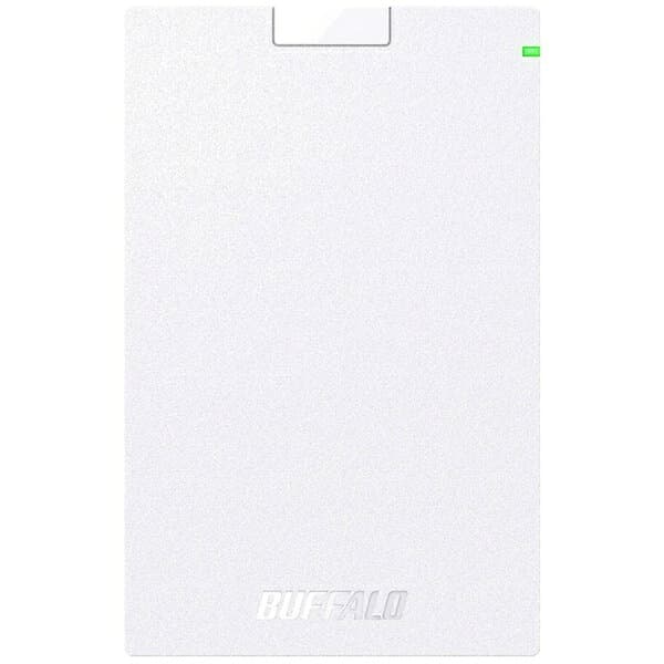 BUFFALO｜バッファロー 外付けHDD USB-A接続 パソコン用(Chrome/Mac/Windows11対応) ホワイト HD-PCG1.0U3-BWA [1TB /ポータブル型][HDPCG1.0U3BWA ]