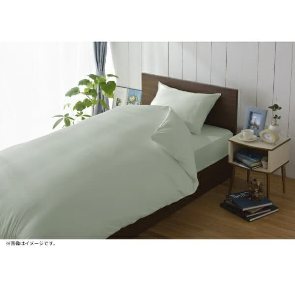 生毛工房｜UMO KOBO 【掛け布団カバー】80サテン ダブルサイズ(綿100%/190×210cm/ミントグリーン)