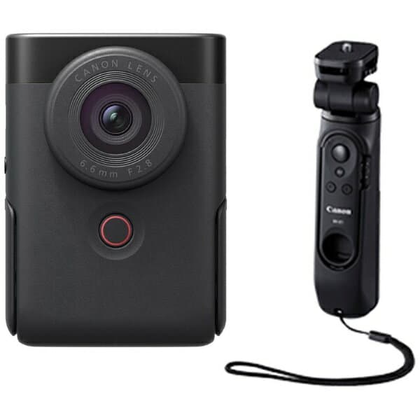 【エントリーで最大全額ポイント還元｜10/11まで】 CANON｜キヤノン コンパクトデジタルカメラ PowerShot V10 トライポッドグリップキット Vlogカメラ ブラック PSV10TRIPODKITBK