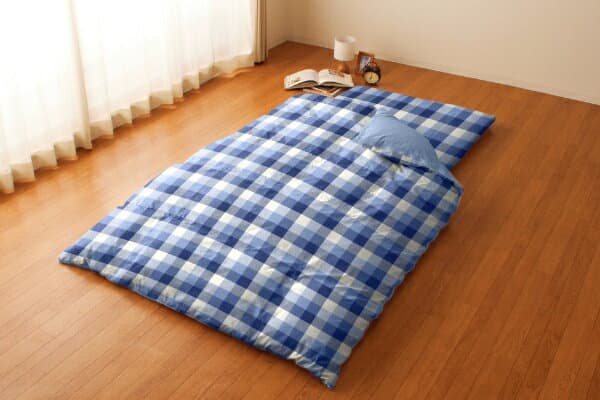 小栗｜OGURI 【掛け布団カバー】 ギンガムチェック （約150×210cm） サックス PE12121-76 [シングルサイズ]