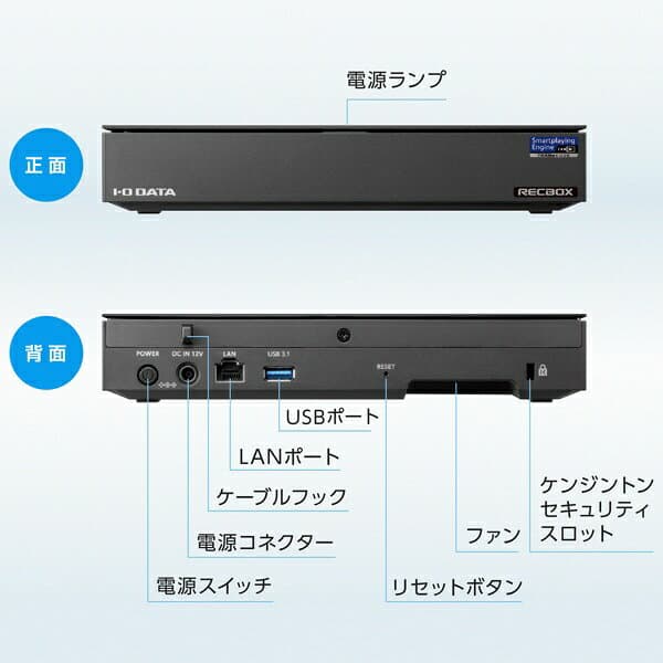 【エントリーで最大全額ポイント還元｜10/11まで】 I-O DATA｜アイオーデータ ［8TB］スマホ対応ハイビジョンレコーディングハードディスク 「RECBOX RS」テレビ録画向けモデル HVL-RS8 [8TB] thumbnail 3