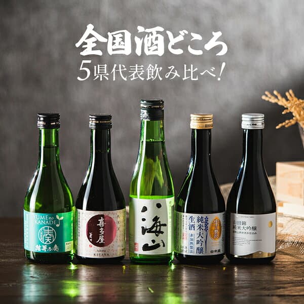 【本州のみ 送料無料】日本酒 飲み比べ 夏ギフト 詰め合わせ セット セット 高級【5選-vol.1】『GFT』全国酒どころ5県代表 300ml×5本セット 日本酒ギフト 内祝い 誕生日 プレゼント 日本酒ギフト お酒 贈り物 thumbnail 2