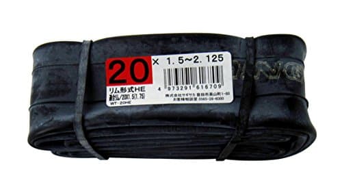 サギサカ(SAGISAKA) 自転車用 タイヤチューブ 20×1.5~2.125 パッケージなし 英式 20型HE対応 ブラック 61670