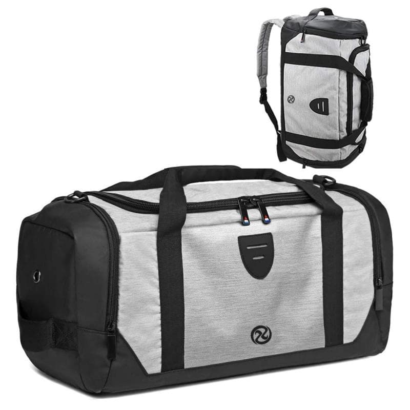 スポーツバッグ メンズ ダッフルバッグ ボストンバッグ ジムバック リュック型可能 3way 旅行バッグ シューズ収納 大容量 防水 軽量 乾湿分離 アウトドア ユニセックス 人気 グレー