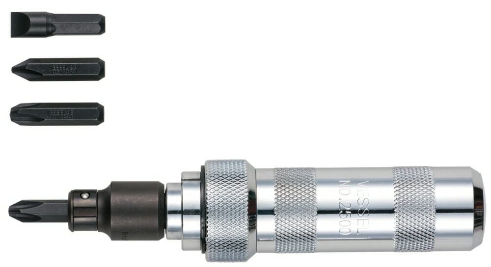 【締付工具】VESSEL(ベッセル)インパクトタイプドライバー(No.C51ビット4本組)No.250001【523】