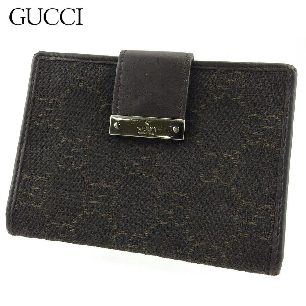 【お買い物マラソンSALE★23％OFFクーポン】グッチ GUCCI パスケース GGキャンバス ブラック ブラウン ベージュ メンズ 中古 ブランド ハイブランド ヴィンテージ
