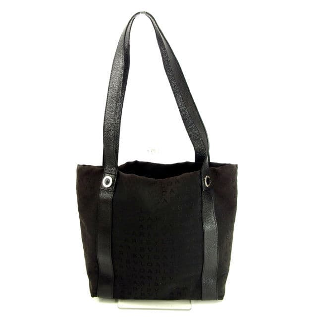 【お買い物マラソンSALE★23％OFFクーポン】ブルガリ トートバッグ バック ワンショルダー ロゴマニア ブラック×レッド BVLGARI バック 収納 ファッションバッグ バック 手持ちバッグ バック 【ブルガリ】 T10956 【中古】 ブランド ハイブランド ヴィンテージ 送料無料