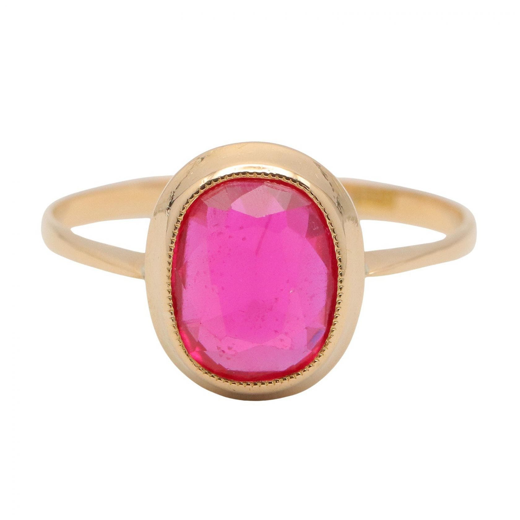 【10%OFFクーポン対象 10/4 20時〜10/9 9:59】ジュエリー JEWELRY 色石 リング リング・指輪 ジュエリー K18（イエローゴールド） 色石 レディース ピンク系 / ゴールド系 色石 1.9g 【中古】 thumbnail 2