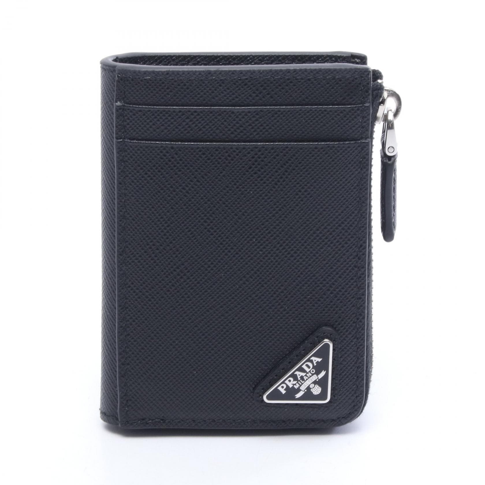 【10%OFFクーポン対象 10/4 20時〜10/9 9:59】プラダ PRADA カードケース コインケース 財布 サフィアーノレザー レディース ブラック系 2MC129QHHF0002 【新品】